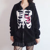 Y2K Skeleton Zipped Hoodie