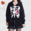 Y2K Skeleton Zipped Hoodie