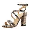 Y2K Snakeskin Heeled Sandals