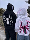 Y2K Spider Print Hoodies