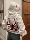 Y2K Spider Print Hoodies