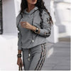 Y2K Cyber Outfit Sets Grey / S Y2K Sports Hooded Tracksuit