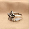 Y2K Star Pattern Ring