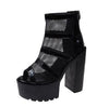 Y2K Cyber Boots Black / 35 Y2K Thick Heel Boots