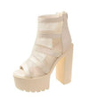 Y2K Cyber Boots White / 35 Y2K Thick Heel Boots