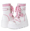 Y2K Cyber Boots Pink / 35 Y2K Thick Soled Boots