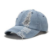 Y2K Cyber Hats Light Blue Y2K Washed Cotton Ripped Hats