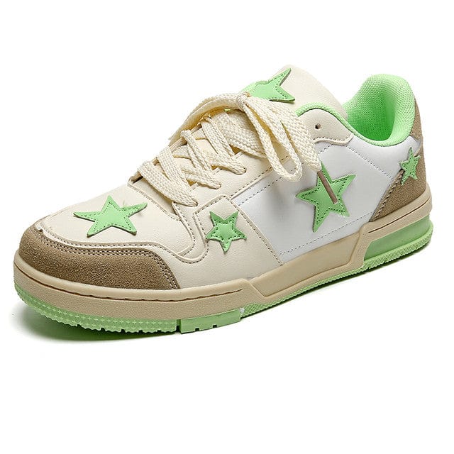 Y2K White Sneakers With Stars