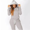 Y2K Cyber Outfit Sets Grey / S Y2K Zip Up Tracksuit