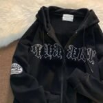 Vintage Zip-Up Y2K Hoodie