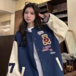 Y2K Navy Blue Varsity Jacket Y2K Navy Blue Varsity Jacket