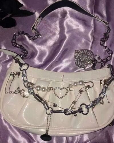 Y2K Silver Heart Purse Y2K Silver Heart Purse