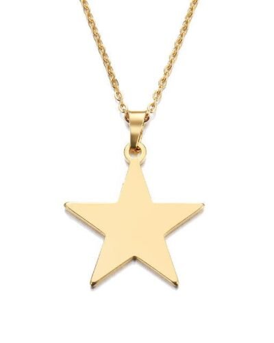 Y2K Silver Star Necklace